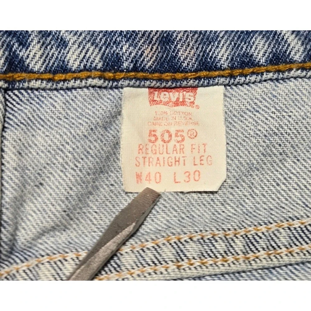 Levi's‎ Orange Tab 505 Light Wash Straight Leg Jeans Men's 36x30 Vintage USA